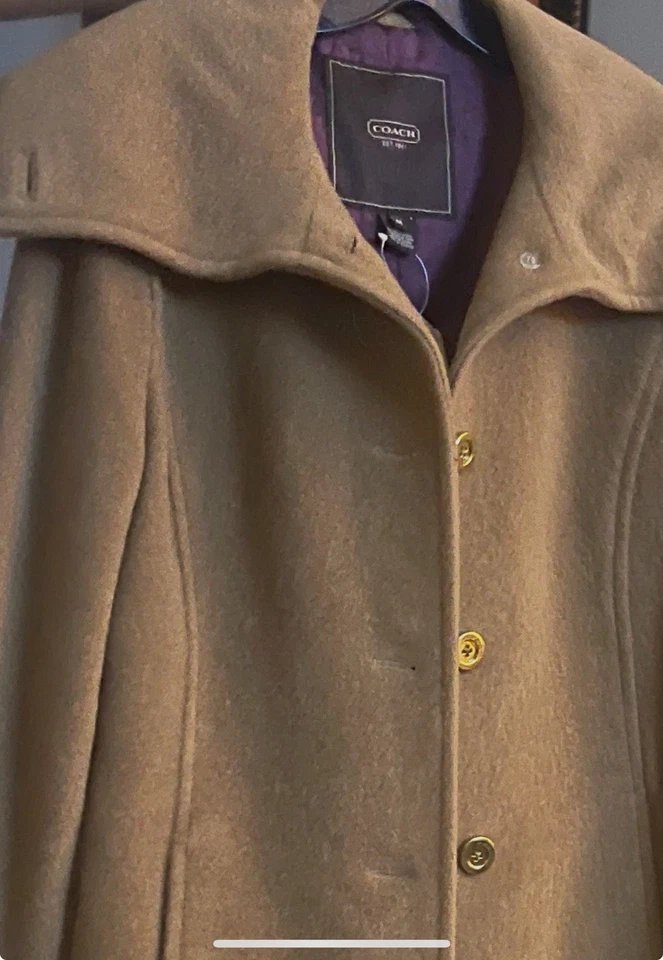 Abrigo Coach Camel mezcla lana. Talla mediana. Nuevo con etiquetas nunca usado en bolsa Foto 1 de 4