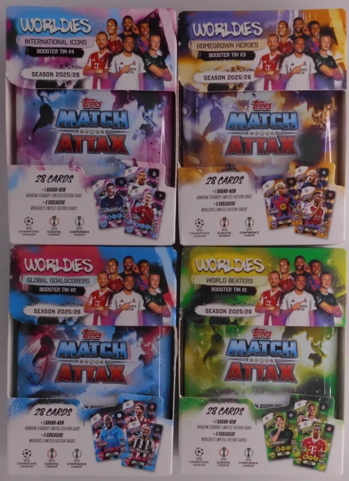 Topps Match Attax 2025/26 Trading Cards Game Booster Tins inkl. 4 Limited Editions - Bild 1 von 1