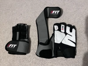 GripFit Weightlifting Gym Gloves Wrist Support Wrap Bench Press Deadlift Pull Up - Picture 1 of 2