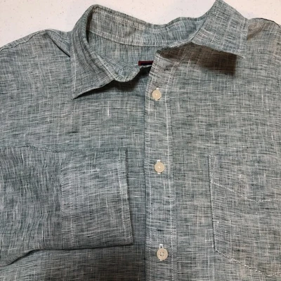 Untuckit Mens Shirt Medium Long Sleeve Button Up  100% Linen Casual Lightweight - Image 1 of 4