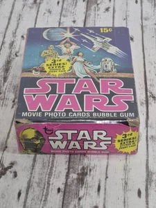 1977 Topps Star Wars Series 3 Trading Cards EMPTY Wax Display Box BBCE No Packs - Picture 1 of 6