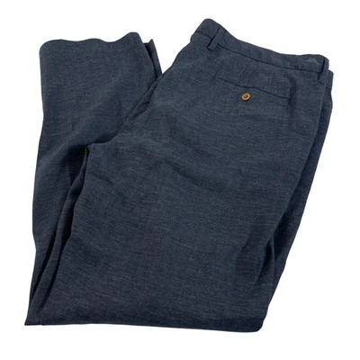 Pantalones de cercanías Tommy Bahama de lino para hombre 44 x 32 azul marino bolsillo espiga Foto 1 de 4