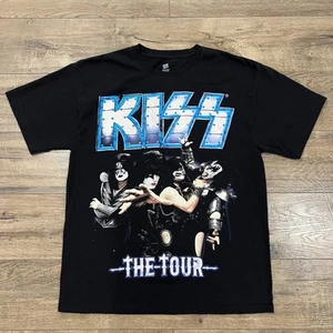 Kiss Shirt Adult Black Short Sleeve Size Large The Tour 2012 Music Band - Picture 1 of 4