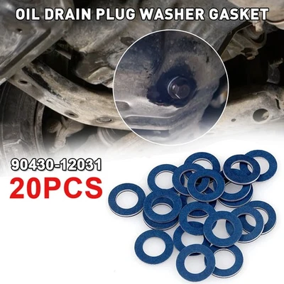 90430-12031 x20 OEM# OIL FILTER DRAIN PLUG WASHER GASKET - FOR TOYOTA LEXUS Foto 1 de 4
