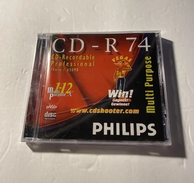 Philips Cd-R74 recordable professional Disc NEW Sealed Free Fast Shipping. - Image 1 of 4