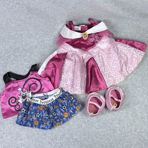 Plush Bear Lot 4 Pc Clothing Princess Dress with Shoes Princess Shirt and Shorts - Picture 1 of 13