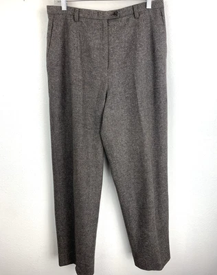 Pantalones Pendleton de lana y seda talla 14 para mujer forrados marrón tweed Foto 1 de 4