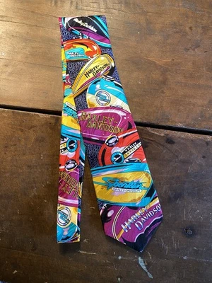 Corbata Harley Davidson 1993 vintage 100 % seda estilo Ralph Marlin RM hecha en EE. UU. Foto 1 de 4