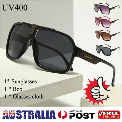 Fashion Carrera Men's Sunglasses Ruthenium Pilot Gradient Lens Eye Glasses+Box - image 1 of 4