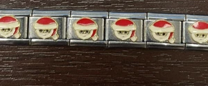18K Santa Claus Italian Charm Stainless Steel Zoppini Modular Charm - Picture 1 of 3