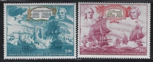 French Polynesia 1976 American Bicentennial set Sc# C128-29 NH - Picture 1 of 1