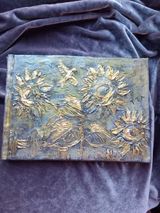 Notebook-cage. Artistic painting on the cover of a notebook.Grimoire. Relief - Picture 1 of 12