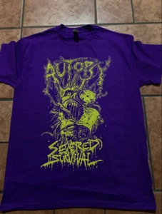 New Autopsy severed survival purple T-shirt unisex All size E655 - Picture 1 of 3
