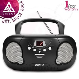 Groov-e Original Boombox Portable CD Player with AM/FM Radio│DEL Display│InUK - Picture 1 of 1