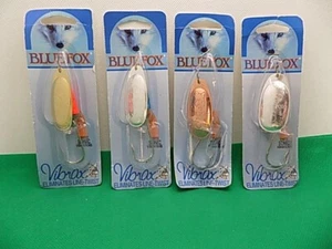NIB 4 Blue Fox Vibrax Spinner Size #6  Misc Colors  (lot of 4) - Picture 1 of 3