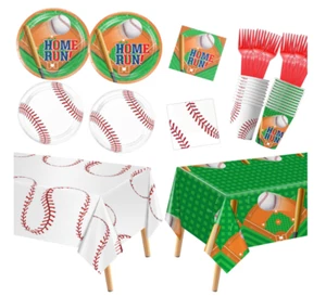 Baseball Party Supplies for 24 Guests - Includes Plates, Napkins, Cups, and Tabl - Picture 1 of 2