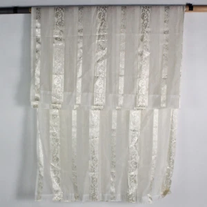 JCPenney Home Collection Sheer Cream Colored Floral Shower Curtain 72" x 72" - Picture 1 of 5