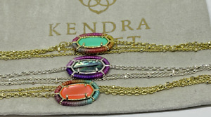 Kendra Scott Elaina Illusion Multi Strand Link Bracelet Coral Lilac Abalone