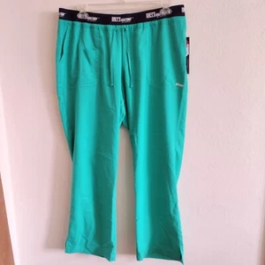 NWT Greys Anatomy By Barco Womens Scrub Pants Logo Waistband Green Size 2XL - Picture 1 of 5