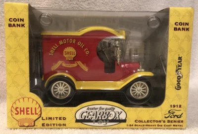 First Gear 1912 Ford SHELL MOTOR OIL ~ Diecast 1:24 Scale Coin Bank - Image 1 of 4