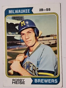 T.C.G. 1974  Tarjeta coleccionable #51 Bobby Heise Milwaukee Brewers 2B-SS - Imagen 1 de 2