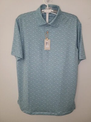 NWT Peter Millar Summer Comfort Mens Medium Golf Martini Glass Polo Shirt M123 - Image 1 of 4