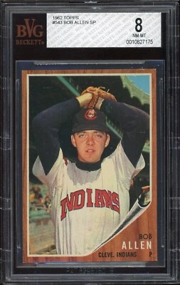 1962 Topps Baseball #543 Bob Allen BVG 8 - Image 1 of 2