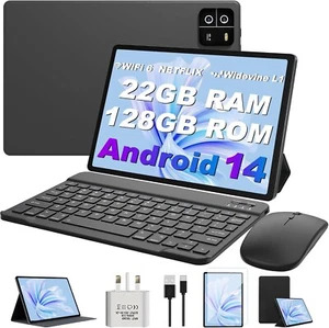 Miragamo Tablet 10 Zoll Android 14, 22GB RAM + 128GB ROM (TF 1TB) (grau) - Bild 1 von 6