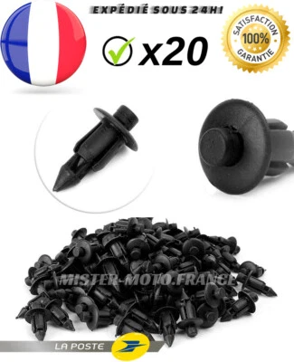 20 Rivet Clips Fixation Garniture Carenage Moto 6mm ★Kawasaki Yamaha Suzuki etc  - Imagen 1 de 4