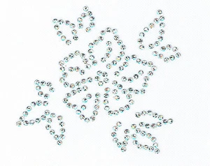 1 x Bügelbild z. Aufbügeln Aufbügler Bügelmotiv Motiv Blüte Regenbogen Paillette - Bild 1 von 1