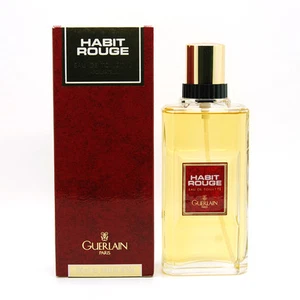 Habit Rouge by Guerlain 3.4 fl.oz /100 ml Eau De Toilette Spray for Men Classic  - Picture 1 of 2