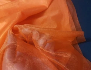 SPARKLE MESH - ORANGE or BLACK - NET FABRIC - COSTUMES & DECOR - 150cm wide - Picture 1 of 4