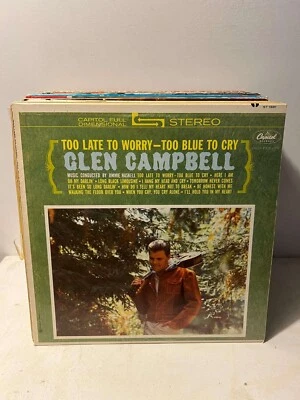 Glen Campbell – Too Late To Worry-Too Blue To Cry Vintage 33rpm VG+ AB11 - Image 1 of 2