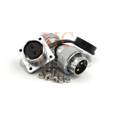 WS20 2pin Crimp Waterproof Connector, 500V High Voltage Power Plug Socket, IP67 - Image 1 of 4