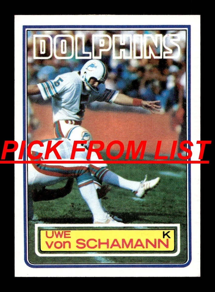 1983 Topps Football 200-396 EX-MT/NM Pick From List All PICTURED yy1 - Image 1 of 1