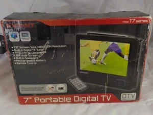 Eviant T7 7" Portable LCD Digital TV 7" AC Adaptor Remote External Antenna READ! - Picture 1 of 7