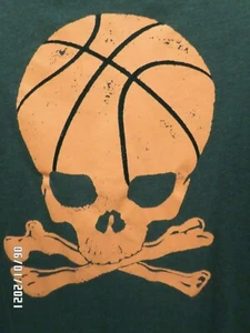 OLD NAVY Gray Orange SKULL &CROSS BONES T-shirt Boy's Youth Size XL 14-16. - Picture 1 of 4