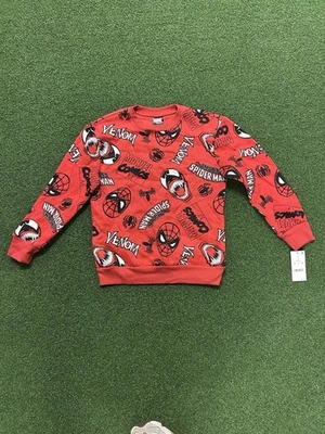 Sudadera Pullover Cuello Redondo Marvel Spiderman Niños Talla S Roja Negra Nueva con Etiquetas Foto 1 de 4