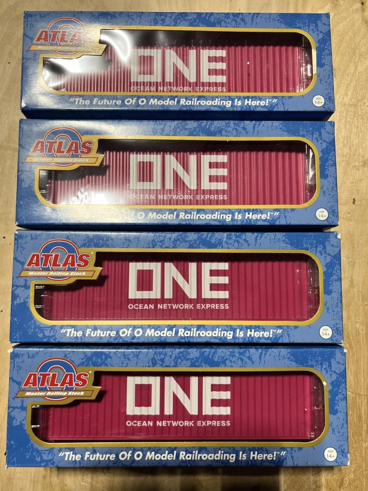 Atlas O Scale Ocean Network Express 40' High Cube Container (3001147-1,-2,-3,-4) - Image 1 of 2