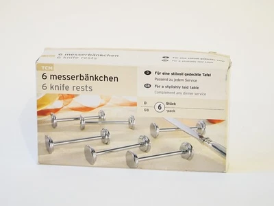 Messerbänkchen verchromt 6teilig TCM OVP NEU - Bild 1 von 3