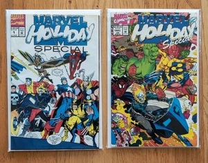 Lot Of 2 Marvel Holiday Special #1 1991 & #1993 (Jan 1992) Bagged And Boarded - Picture 1 of 4