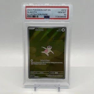 2024 POKEMON SSP EN-SURGING SPARKS ILLUSTRATION RARE #212 SLAKOTH PSA 10 - Picture 1 of 3
