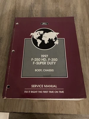 Ford F-250 HD 1997, F-350, F-Super Duty carrocería y chasis manual de taller de servicio Foto 1 de 4