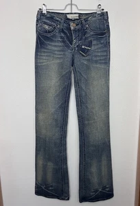 Neu mit Etikett J & Company Bootcut-Jeans Größe 27 niedriger Bund verziert Used-Look - Bild 1 von 14