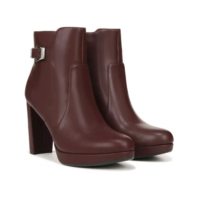 Naturalizer Braxton 踝靴各种尺寸厚底赤霞珠红色 — 第 1/4 张图片