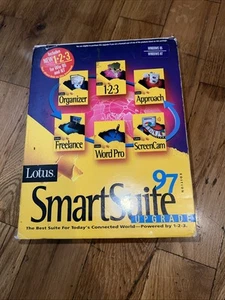 Lotus SmartSuite 97 Upgrade Windows 95 NT CD Big Box Software Word 123 - Picture 1 of 3