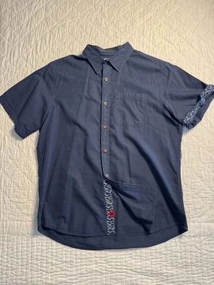 Mountain Khakis Mens Shirt Navy Blue Short Sleeve Button Up Cottonwood Size L - Image 1 of 4