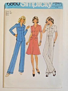 Simplicity 6860 Dress Top Pants Sewing Pattern Ladies 14 UC VTG Western Pockets - Picture 1 of 8