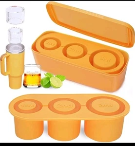 Likiyol Ice Mold for Stanley Cup, Silicone Ice Cube Tray w/ Lid, Bin 20 30 40 Oz - Picture 1 of 6