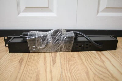 J06B0B Wiremold Rack Mount 6 Outlets 3 5-15R Power Strip Tap 16.25" - Image 1 of 4